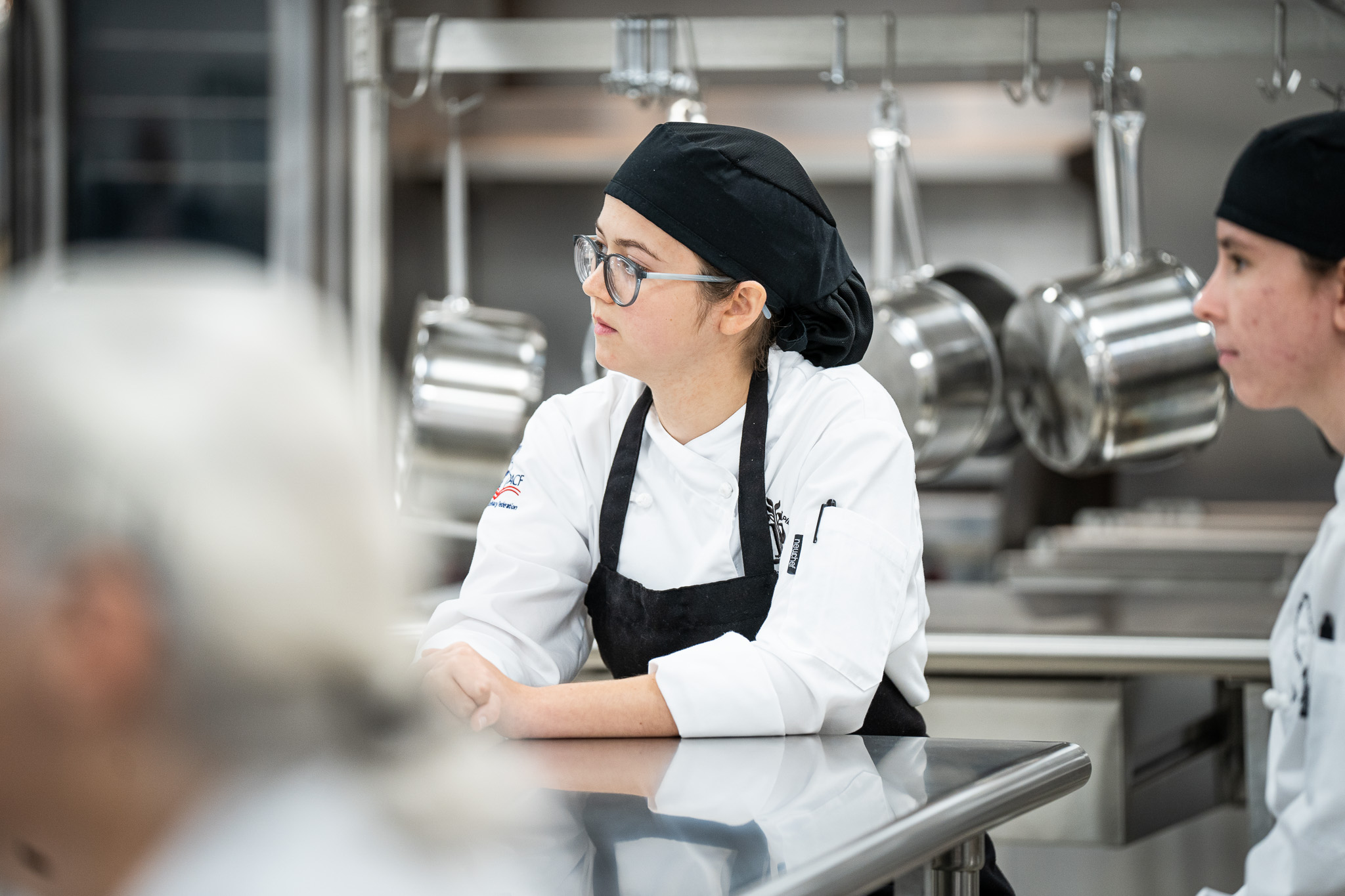 Students in Pierpont Community & Technical College’s Food Service Management program participate in a class session inside the kitchen lab at Middletown Commons.